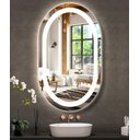 Ver mais imagens de Espelho jateado Oval Iluminado com led frio - 50x120cm Woodglass oval jateado