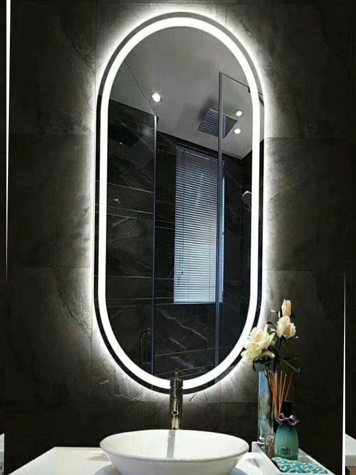 Espelho jateado Oval Iluminado com led frio - 50x120cm Woodglass oval jateado - 3