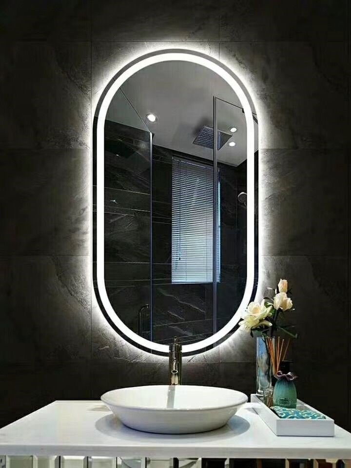 Espelho jateado Oval Iluminado com led frio - 50x120cm Woodglass oval jateado - 4