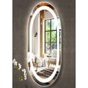 Ver imagem 2 de Espelho jateado Oval Iluminado com led frio - 50x120cm Woodglass oval jateado