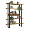 Estante Estilo Industrial 1,35m 5 Prateleiras F10 Pradel Móveis-freijó/preto Fosco - 3