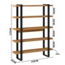 Estante Estilo Industrial 1,35m 5 Prateleiras F10 Pradel Móveis-freijó/preto Fosco - 4