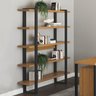 Estante Estilo Industrial 1,35m 5 Prateleiras F10 Pradel Móveis-freijó/preto Fosco - 2