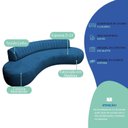 Ver imagem 4 de Sofá Orgânico 03 Lugares Sala Estar Celeste 180cm Linho