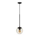 Ver imagem 1 de Luminária Pendente Glass Metal Vidro 25cm Preto Spotline