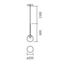 Ver imagem 4 de Luminária Pendente Glass Metal Vidro 25cm Preto Spotline