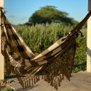 Ver imagem 1 de Rede de Descanso Balanço Marrom com Cru 1.40x3.60 M