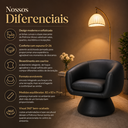 Ver imagem 6 de Poltrona Orgânica Giratoria Redonda Sala Venus Confortável Elegante Sapatas Plásticas Courino Preto