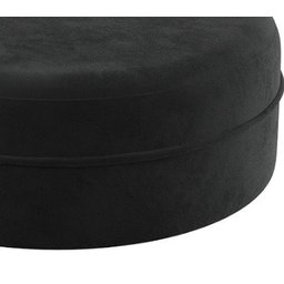 Puff Soho I Preto Absoluto em Veludo- Tebarrot - 3