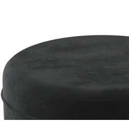 Puff Soho I Preto Absoluto em Veludo- Tebarrot - 2
