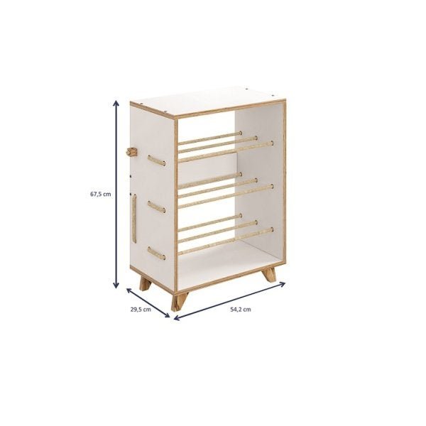 Sapateira com 3 Prateleiras Cordel em Branco TX - BE Mobiliário - 3