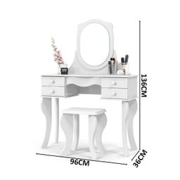 Penteadeira Princesa Infantil Branca Patrimar - 4