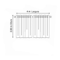 Cortina Sala ou Quarto Jacquard 4M x 2,60M Semi Blackout - Cinza - 2