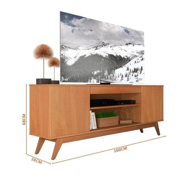 Rack Sala com Prateleiras Nature Malibu Wood Germai - 4