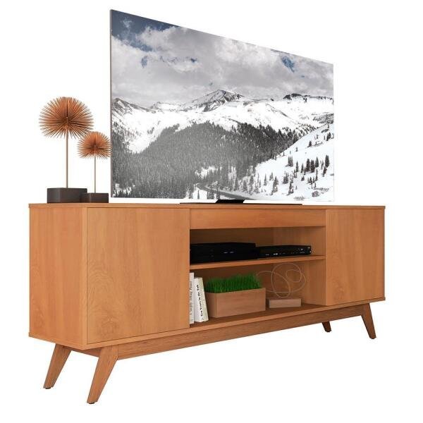 Rack Sala com Prateleiras Nature Malibu Wood Germai - 2