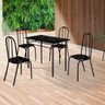 Mesa de Jantar 4 Lugares para Apartamento Pequeno Preta Realeza Teixeira - 1