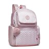 Mochila Feminina Metalizado Kika K249 Urbano Escolar Rosa - 1