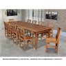 Mesa de Jantar Madeira Maciça Rústica Retangular 220x100cm Francisca - Castanho - 2