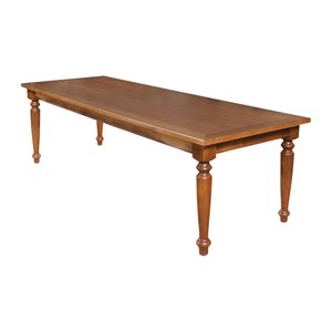 Mesa de Jantar Madeira Maciça Rústica Retangular 220x100cm Francisca - Castanho