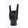 Escultura Mão Gesto Rock'n Roll Preta - 1