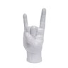 Escultura Mão Gesto Rock'n Roll Branca - 3