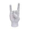 Escultura Mão Gesto Rock'n Roll Branca - 1
