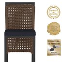 Ver imagem 3 de Mesa Bistro e 2 Banquetas Roma Preta Corda Náutica 12 Marrom
