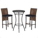 Ver imagem 1 de Mesa Bistro e 2 Banquetas Roma Preta Corda Náutica 12 Marrom