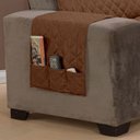 Ver imagem 1 de Protetor de Sofá Padrão 4 Lugares Classic 100% Poliéster Cor:tabaco