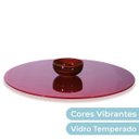 Ver imagem 2 de Prato Giratório Vidro Serigrafado 80cm X 8mm Vermelho Bordô