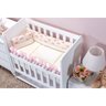 Kit Mini Berço Menina Rosa Floral 100% Algodão 8 Peças Eliz - 4