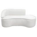 Ver imagem 3 de Kit Divã Recamier Orgânico Marrocos 200cm Lado Direito e 1 Poltronas Amore Bouclé Branco