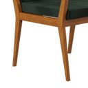 Ver imagem 4 de Kit Poltrona Decorativa em Veludo Tip Verde Musgo / Amêndoa