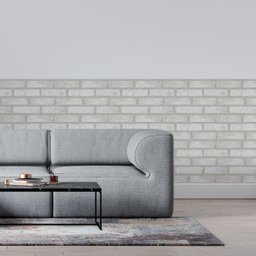 Rolo Adesivo Decorativo Tijolinho Branco Leotack Autocolante 45cmx10m 80 MIC Papel de Parede - 1