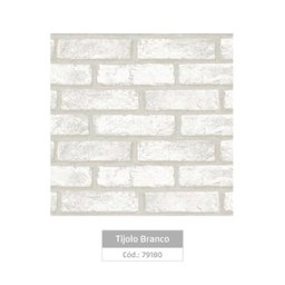 Rolo Adesivo Decorativo Tijolinho Branco Leotack Autocolante 45cmx10m 80 MIC Papel de Parede - 2