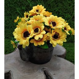 Kit 5 Buque Galhos com Flores Girassol Artificial - 3
