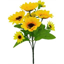 Kit 5 Buque Galhos com Flores Girassol Artificial - 1