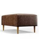 Ver imagem 6 de Puff Decorativo Sala de Estar Cléo W01 Pés Palito 90cm Couríssimo Marrom