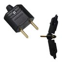 Ver imagem 2 de 125 Plug Plugue Macho 2 Pinos + 125 Tomada Femea 3 Pinos 180 Graus Preto Margirius