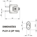 Ver imagem 5 de 125 Plug Plugue Macho 2 Pinos + 125 Tomada Femea 3 Pinos 180 Graus Preto Margirius