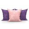 Jogo de Capas de Almofadas Decorativas Roxa 3 Peças 45cm x 45cm - 2