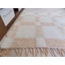 Tapete para Sala Cru e Bege 1.50x2.00 Felpudo Quadriculado - 3