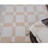 Tapete para Sala Cru e Bege 1.50x2.00 Felpudo Quadriculado - 4