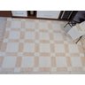 Tapete para Sala Cru e Bege 1.50x2.00 Felpudo Quadriculado - 9