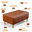 Ver imagem 4 de Puff Decorativo Sala de Estar Cléo W01 Pés Palito 90cm