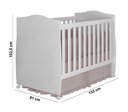 Ver imagem 7 de Quarto Infantil do Bebê com Berço Cômoda Premium Infantil e Guarda Roupa Cantinho do Bebê Cor Branco