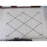 Tapete para Sala Cru e Preto Bordado Geométrico 2.00x2.50 - 3