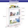 Prateleira Compacta 3 Andares Com Rodinhas Para Dispensa - 4
