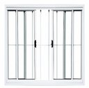 Ver imagem 1 de Janela de Alumínio Branco Vitro de Correr 4 Folhas Com Grade CMC Modular - 1.20 (L) X 1.20 (A)