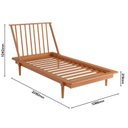 Ver imagem 3 de Cama Solteiro em Madeira Maciça Nordik Marrom/Caramel